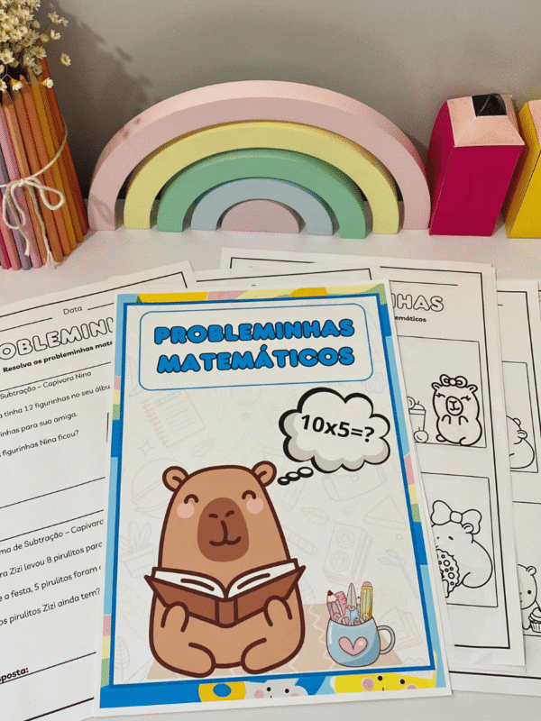 Probleminhas Matemáticos Tema Capivara - Imagem 2