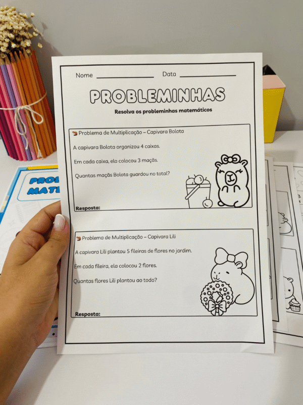 Probleminhas Matemáticos Tema Capivara - Imagem 4