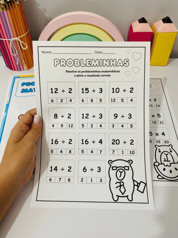 Probleminhas Matemáticos Tema Capivara - Imagem 5