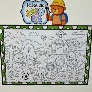 Painel para Colorir Volta as Aulas