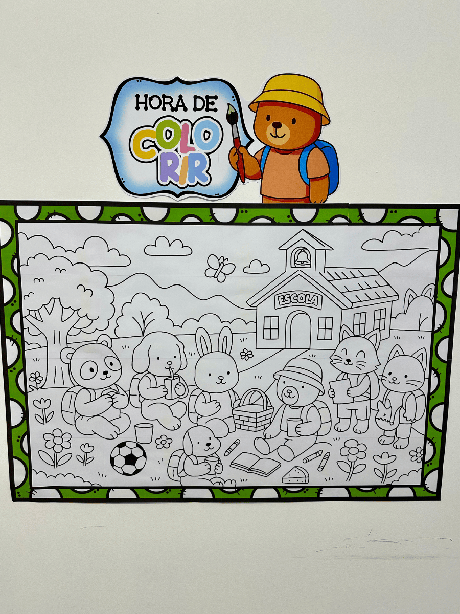 Painel para Colorir Volta as Aulas