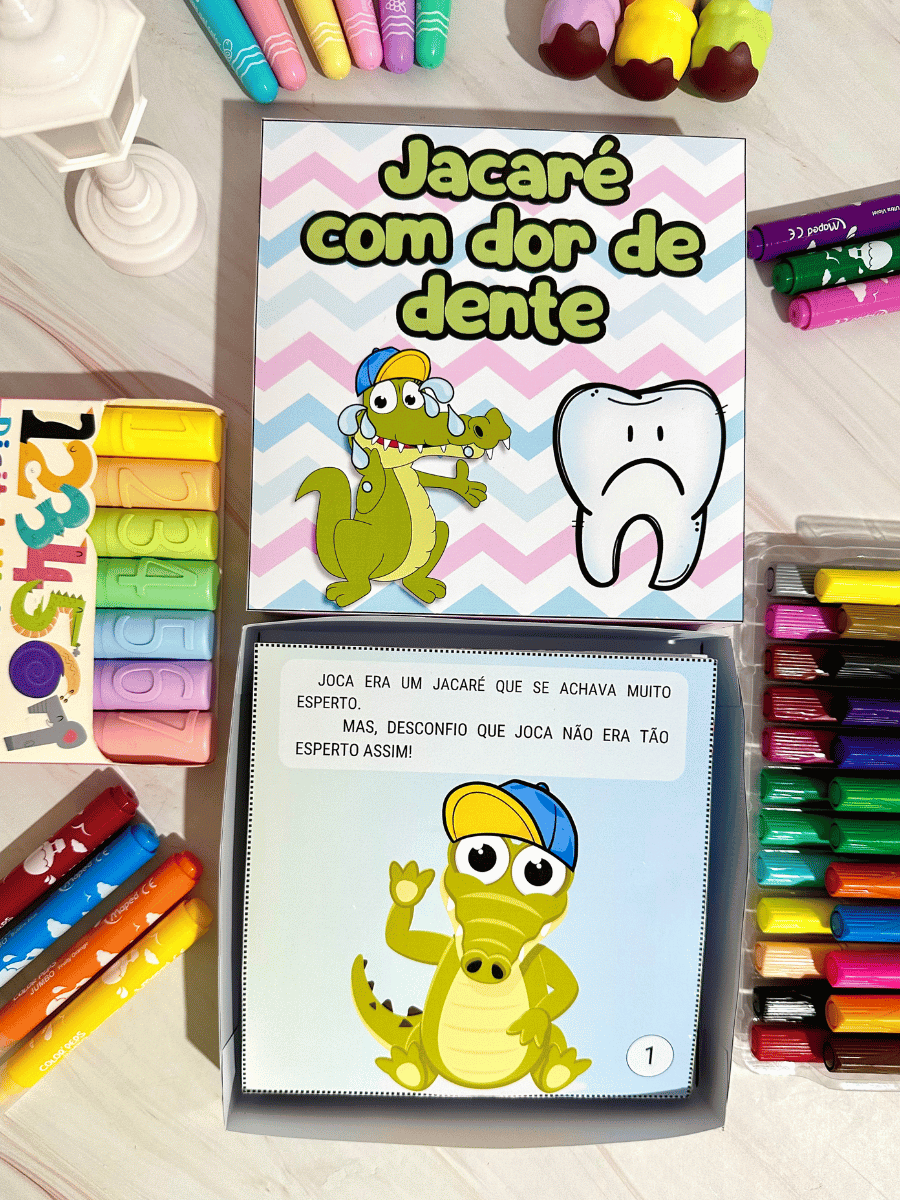 História na Caixa Jacaré com Dor de Dente