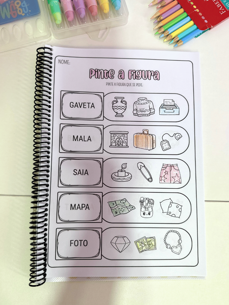 Apostila Pinte a Figura Sílabas Simples - Imagem 2