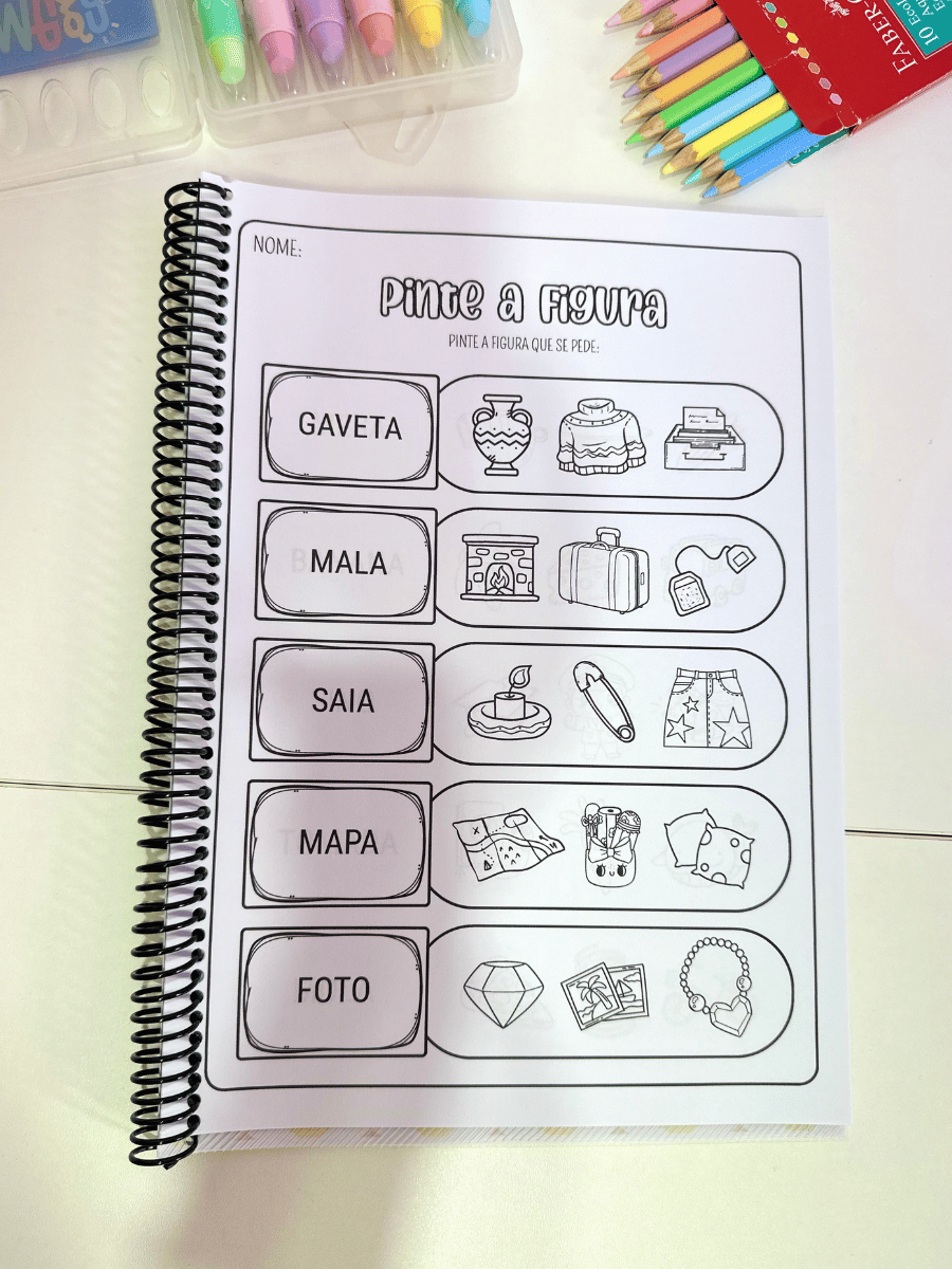 Apostila Pinte a Figura Sílabas Simples - Imagem 3