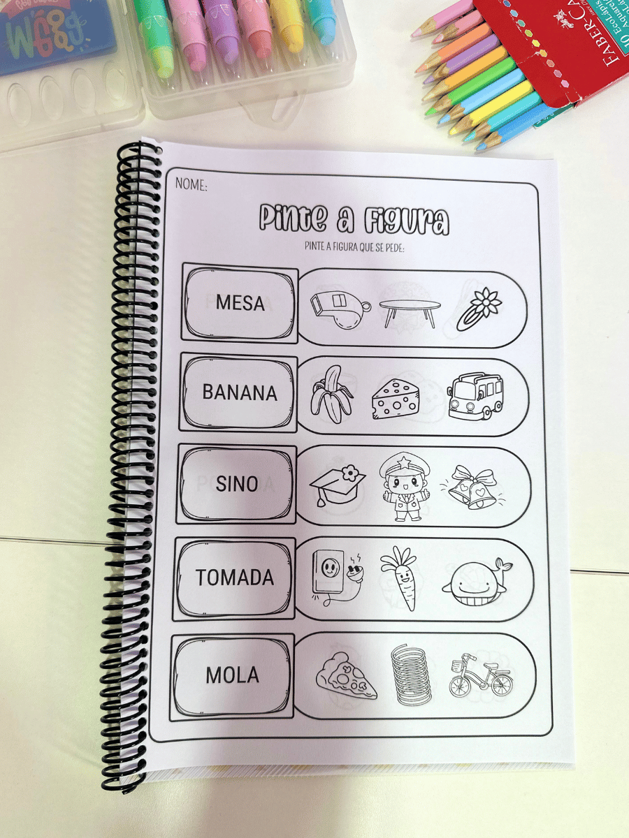 Apostila Pinte a Figura Sílabas Simples - Imagem 5